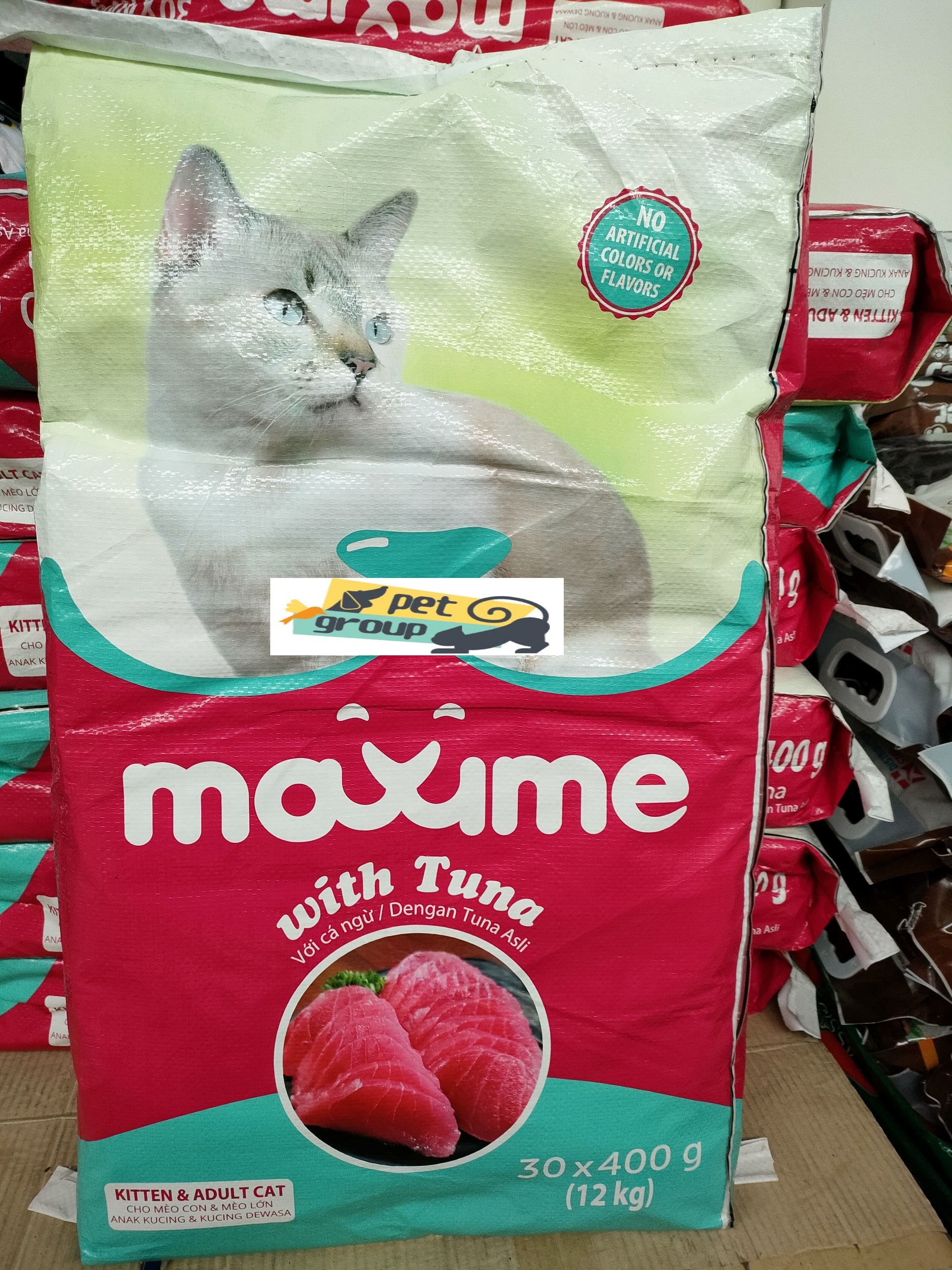 Thức ăn hạt cho mèo mọi lứa tuổi vị cá ngừ/cá hồi - maxime