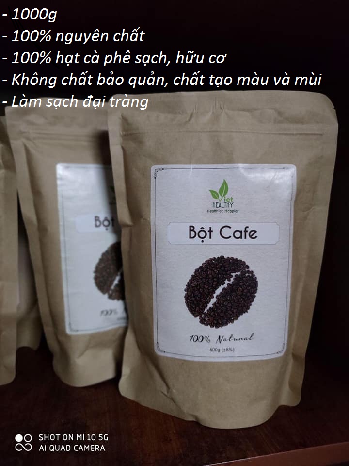 Bột cà phê enema 1000g Viet Healthy nguyên chất
