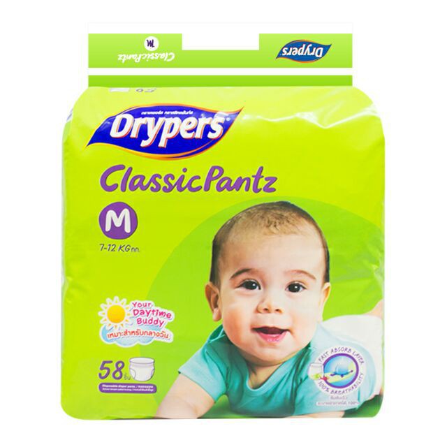 XẢ KHO Tã Quần Drypers Drypantz Size M 58 MIẾNG DATE 10-12 2023