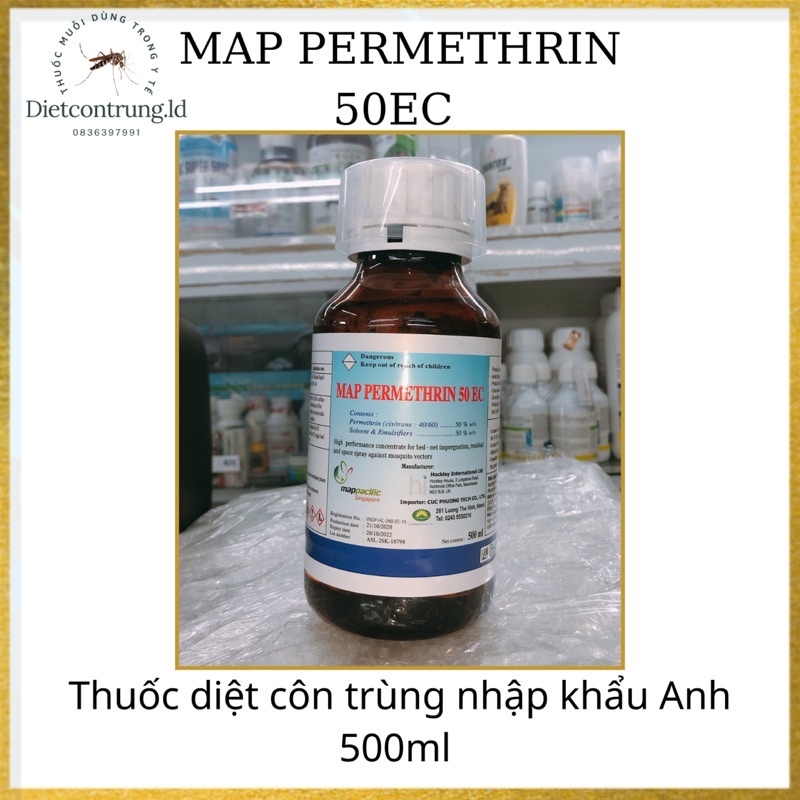 [ thuốc diệt muỗi nhập khẩu anh quốc map permethrin 50ec - chai 500ml ]