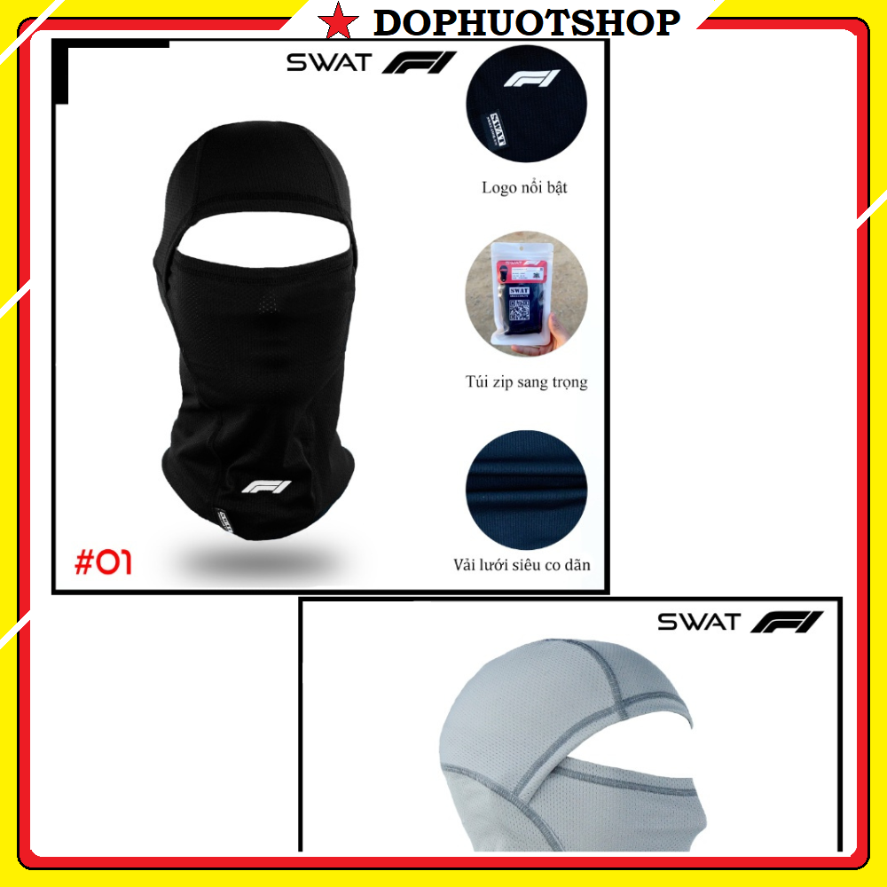 Khăn trùm đầu ninja swat f1 co giãn 4 chiều cao cấp