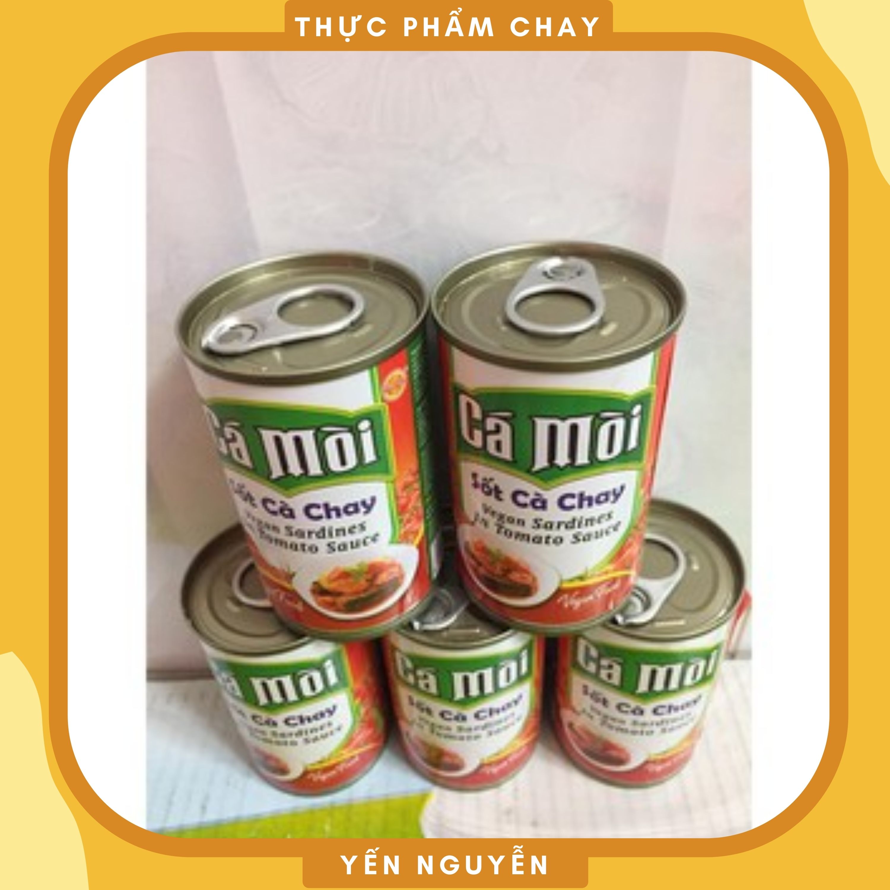 Cá mòi xốt cà chua Chay Âu Lạc Hộp 150gr - Công thức chuẩn chay, mang lại hương vị lạ, ngon hơn khi ăn kèm với cơm - Thực Phẩm Chay Yến Nguyễn