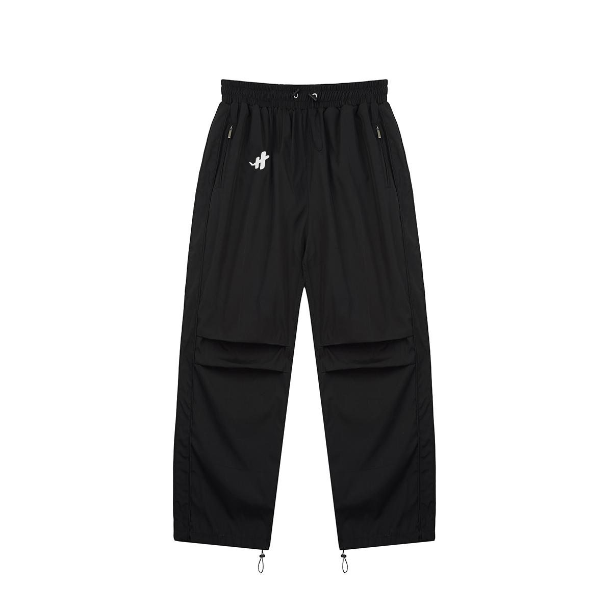 Quần túi hộp dù h track parachute pants màu đen dáng rộng