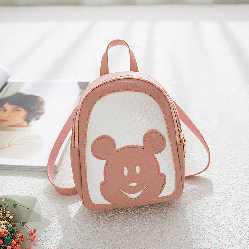 Balo nữ giả da chuột mickey bl23 hồng