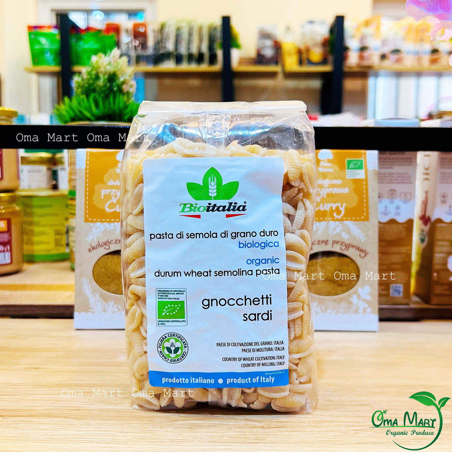 Nui hình con sò hữu cơ bioitalia 500g