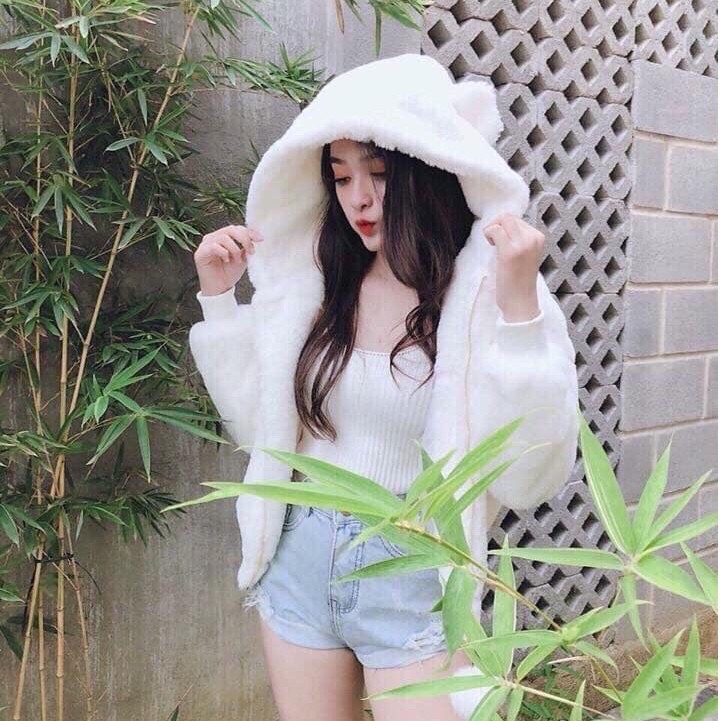 Mạnh Dũng Store 1 (ẢNH THẬT) ÁO KHOÁC LÔNG MƯỢT TAI GẤU THỜI TRANG HÀN QUỐC G5