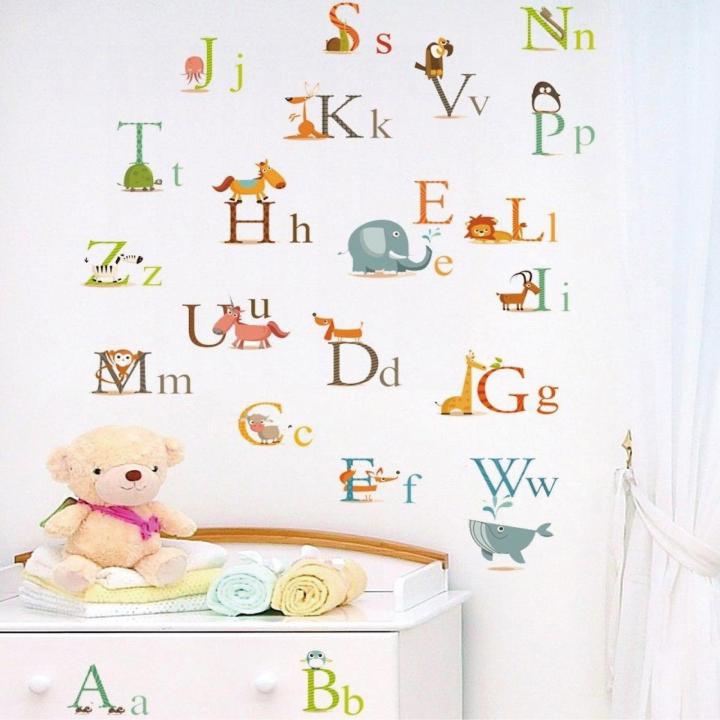 Decal dán tường bảng chữ cái Sticker Tranh Dán Tường AY877 Decal dán tường chữ cái