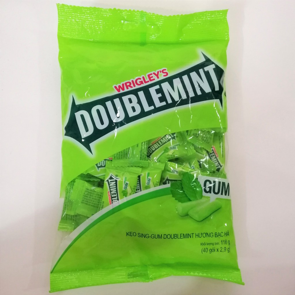 Kẹo Sing-gum Doublemint Hương Bạc Hà Gói 40 viên