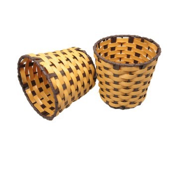Rổ mây 10 x 8.8cm lùn tròn giỏ nhựa giả mây đựng khăn giấy muỗng đũa - basket