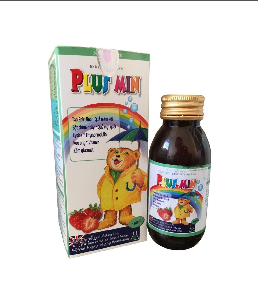 Siro PlusMin kháng thể ăn ngon cho trẻ em 100ml