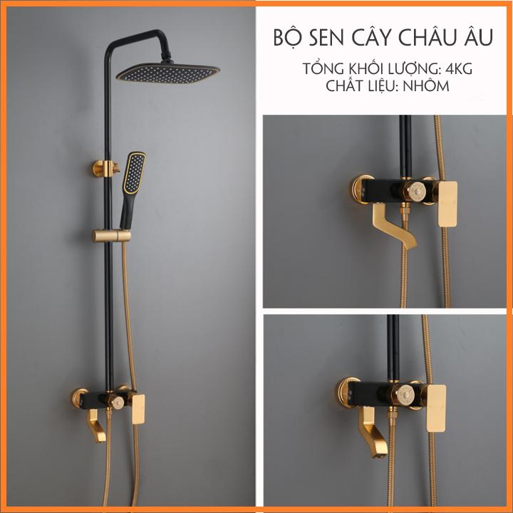 Bộ Vòi Sen Tắm Nóng Lạnh Hợp Kim Nhôm Không Gỉ Nhập Khẩu Ý