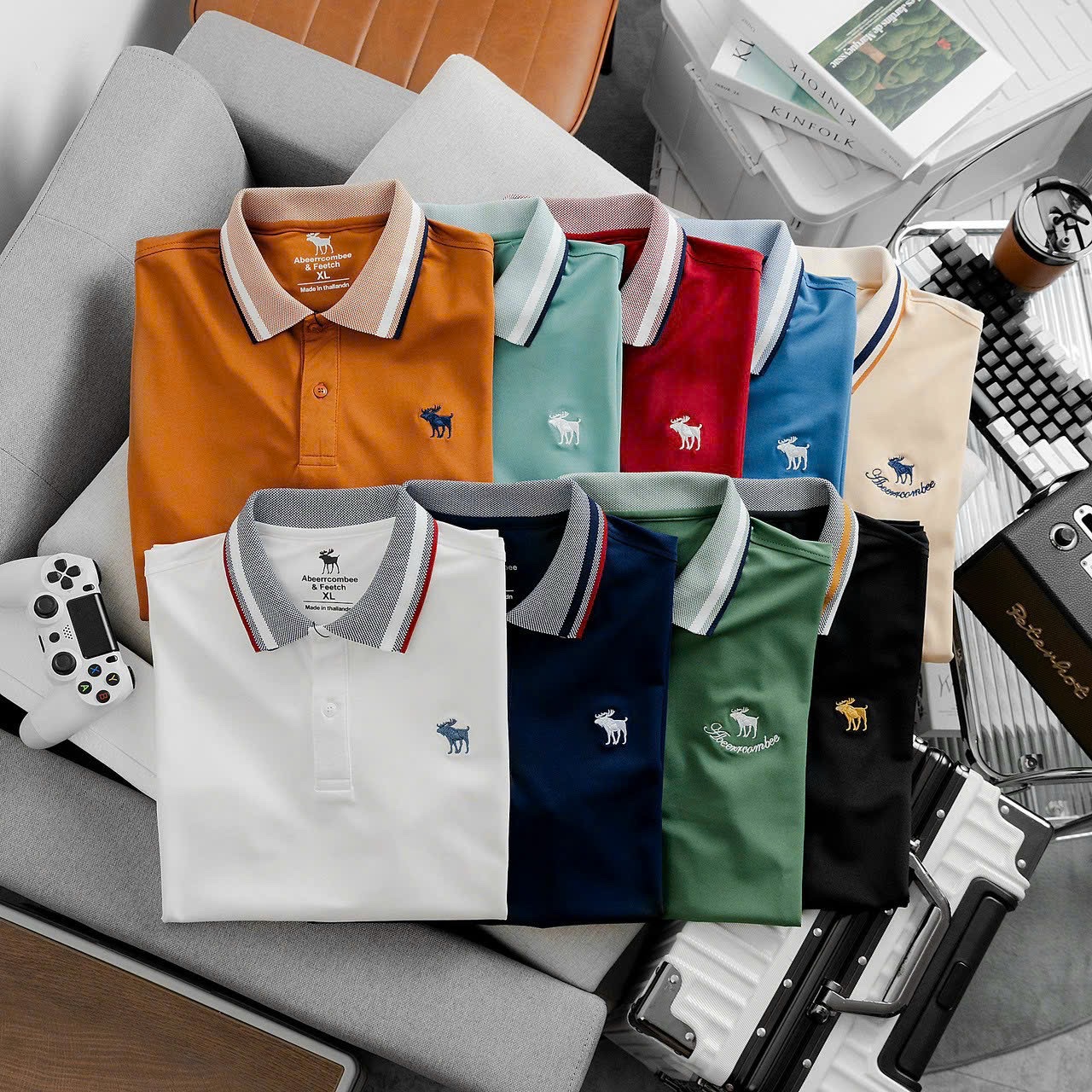 Áo thun nam polo vải cá sấu poly 4 co giãn 4 chiều