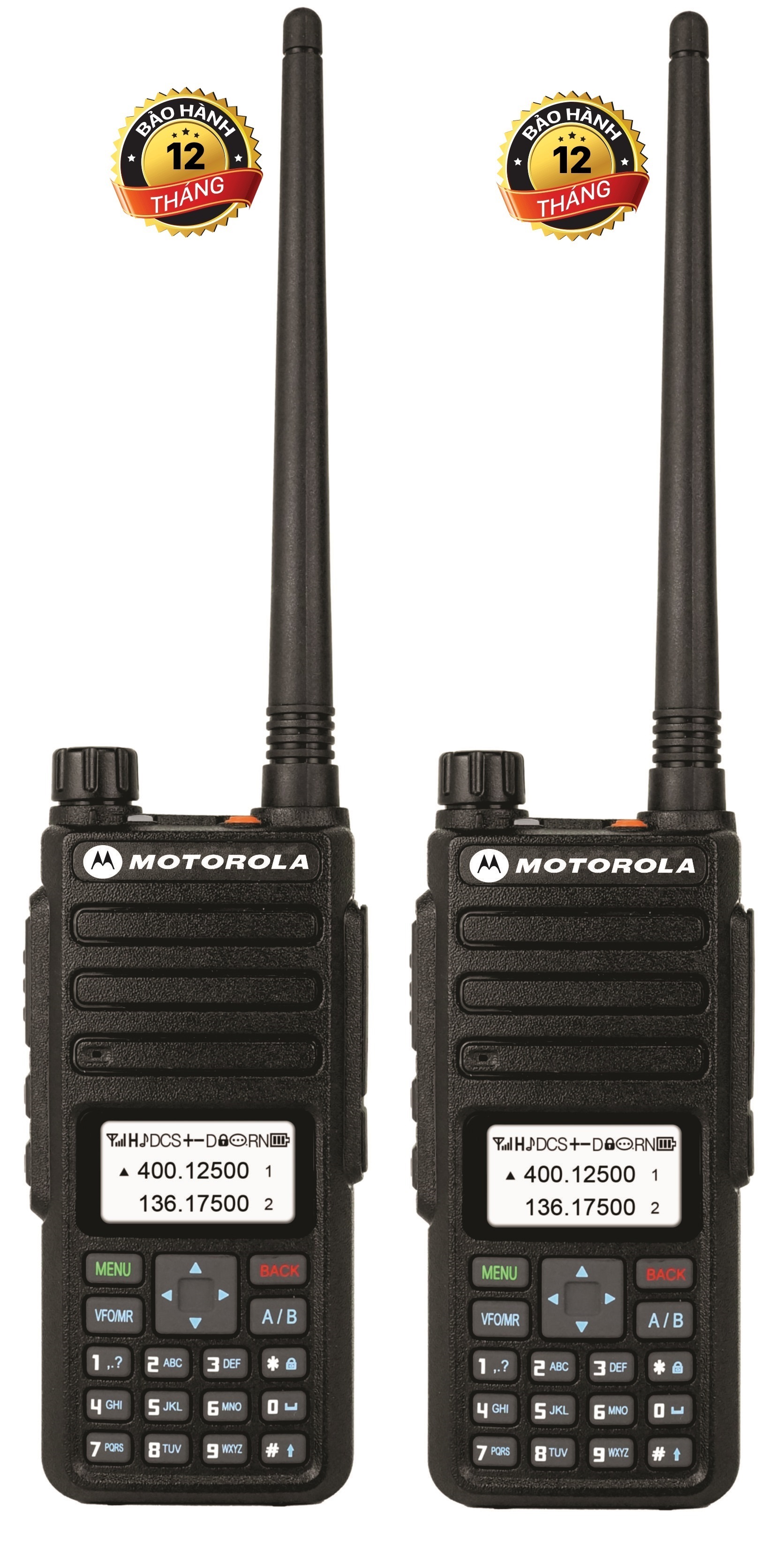 Bộ 2 Bộ đàm Motorola UV-CP1895IS (Công suất lớn siêu mạnh, Băng tần kép-Dua Band, DTMF, Cự ly liên l