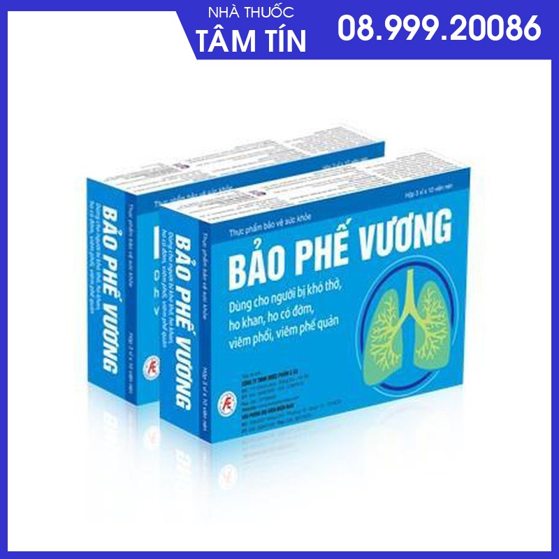 Bảo phế vương - dùng cho người bị khó thở, ho khan, ho có đờm, viêm phổi, viêm phế quản.