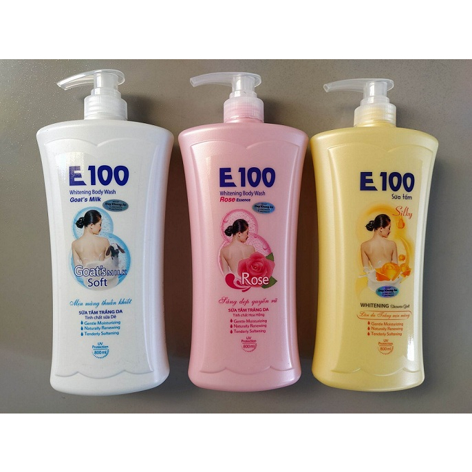 Sữa tắm e100 trắng da 1200ml