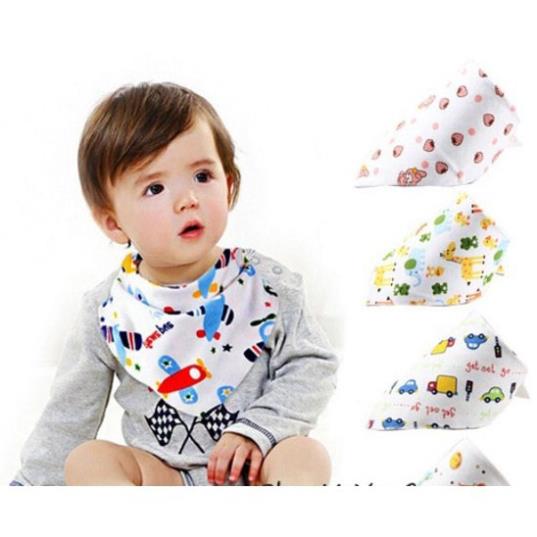 Combo 3 khăn yếm tam giác cotton đẹp
