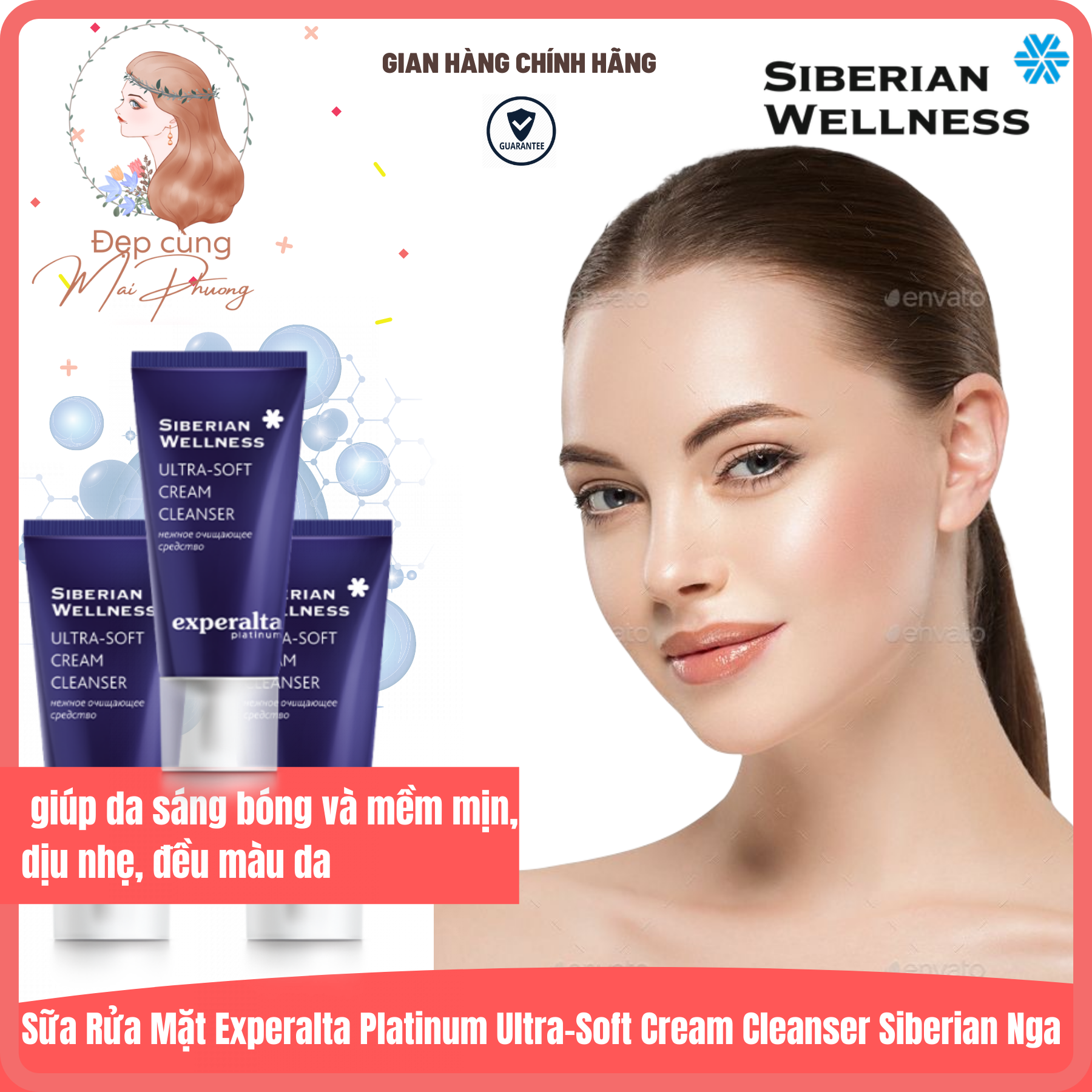 Sữa Rửa Mặt Dịu Nhẹ Siberian Ultra-Soft Cream Cleanser Experalta Platinum