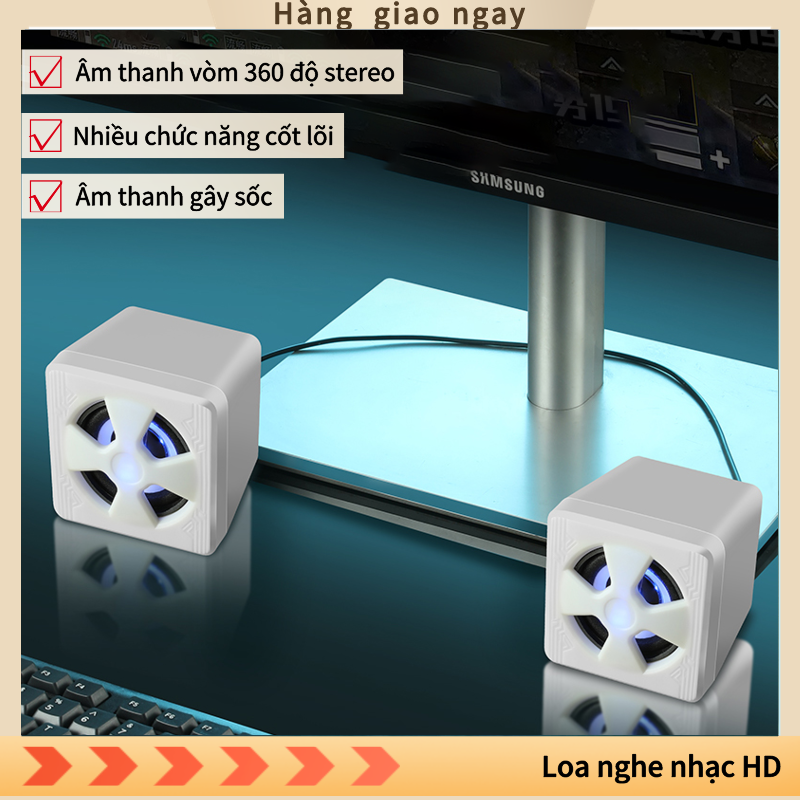 Loa máy tính mini có dây để bàn thời trang đa chức năng, Loa để bàn máy vi tính nhiều màu sắc