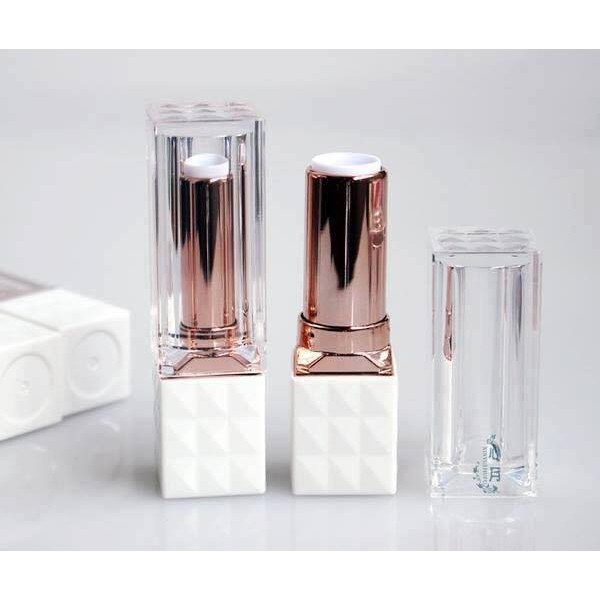 Thỏi Đựng Son Handmade Pha Lê Trắng 12.1Mm