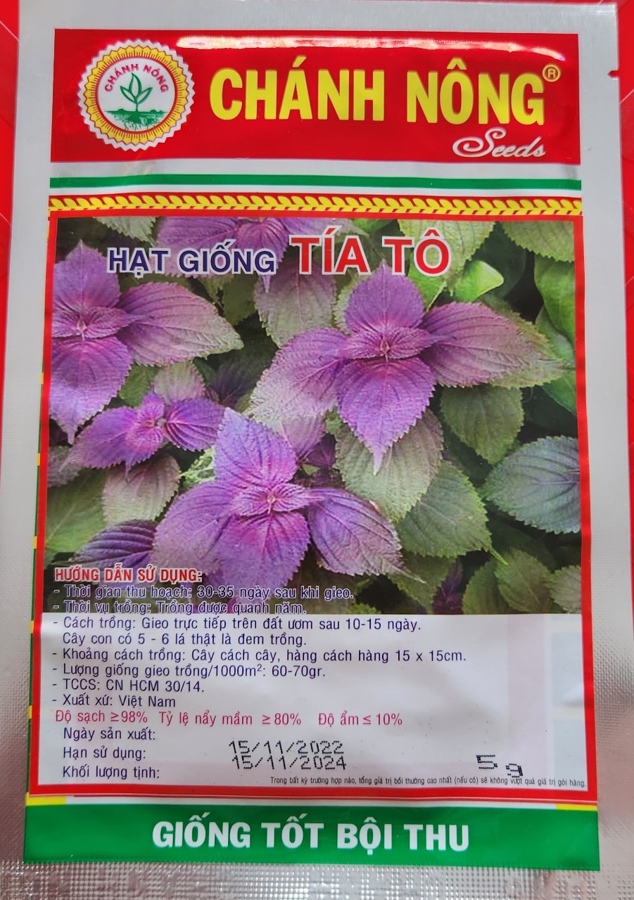 [FREESHIP MAX] Rau Tía tô gói 5gr _ hạt giống nảy mầm khỏe, chất lượng tốt | Minh Châu Farm