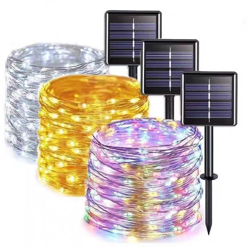 Đèn LED năng lượng mặt trời ip65 với dải trang trí Lễ hội đám cưới sân trang trí sân khấu Giáng sinh Lễ hội mùa xuân Lễ hội Quốc khánh