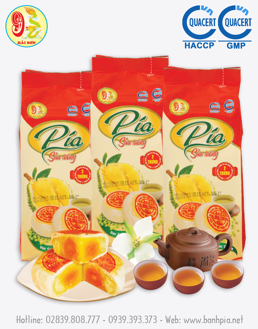 Bánh Pía Đậu Xanh Sầu Riêng 2 trứng muối