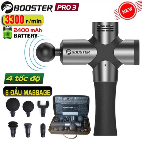 Máy massage cầm tay đau mỏi cơ công nghệ Mỹ Booster PRO 3 - 126W - Dòng cao cấp