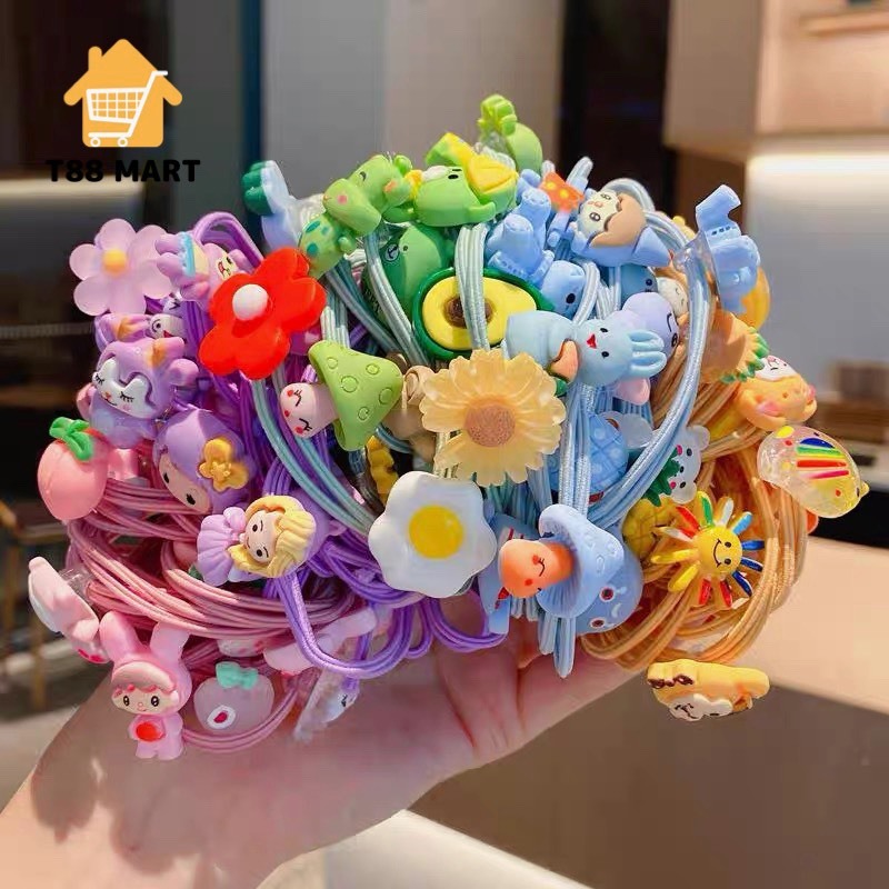 Dây chun buộc tóc (1 chiếc), thun cột tóc nhiều hình cute dễ thương cho nữ và cho bé, giá rẻ bền đẹp, đồ 1K cutefreeship