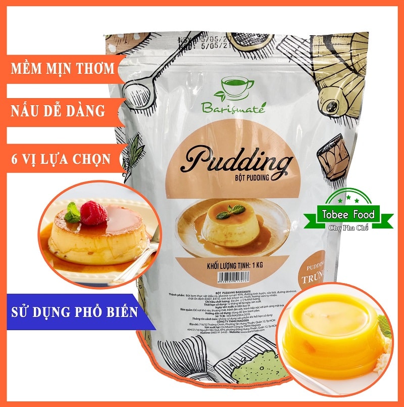 SIÊU THƠM NGON - BỘT PUDDING BARISMATE 1KG | PUDDING TRÀ SỮA NGON