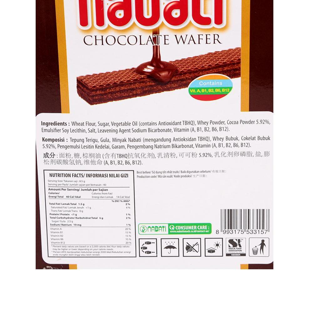 Bánh Xốp Richoco Nabati chocolate Wafer Hộp 340G