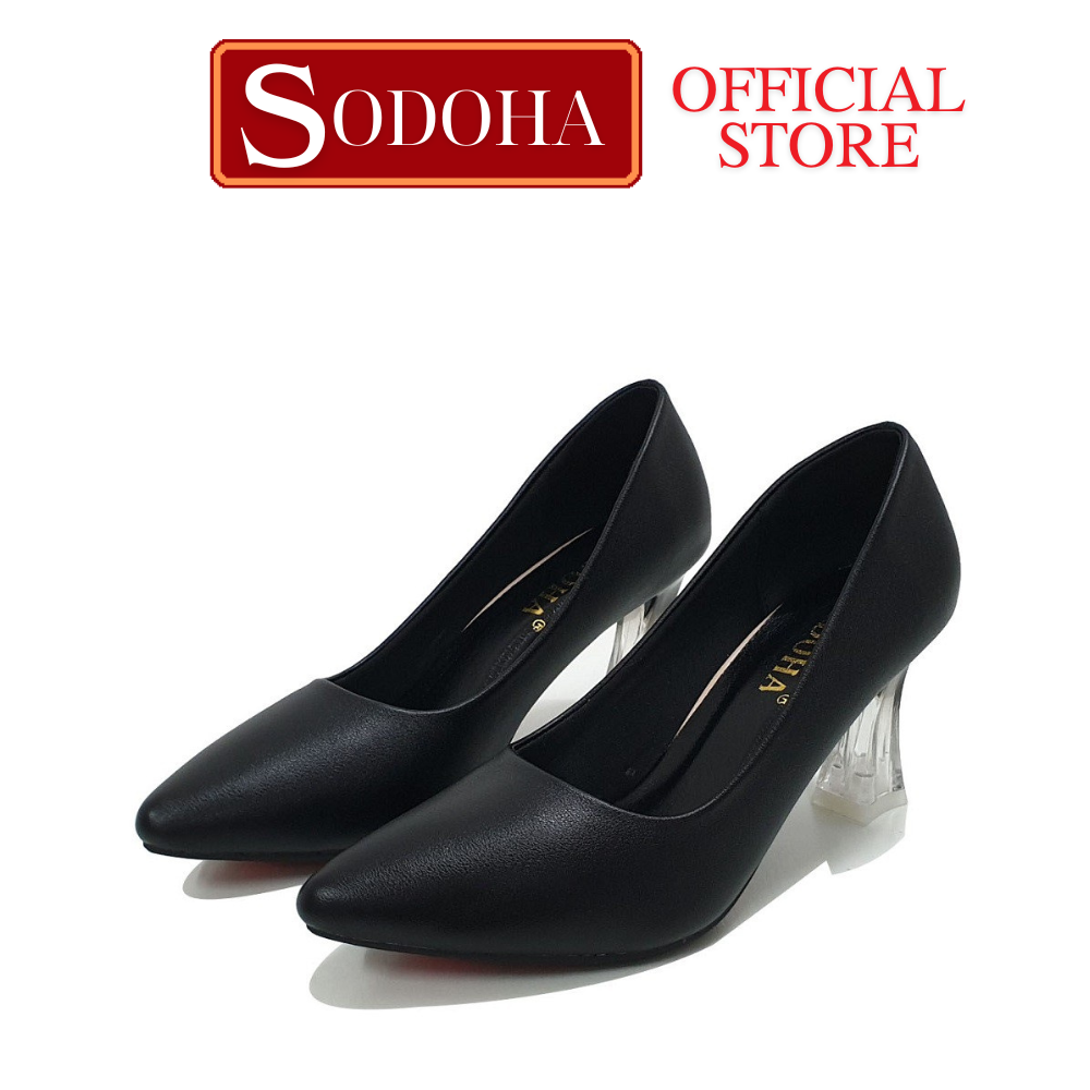 Giày cao gót nữ SODOHA đế cao 7cm thiết kế da mềm đế êm kiểu dáng trẻ trung hiện đại SDH617