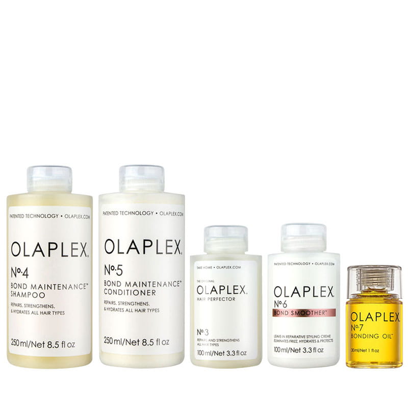 Bộ 5 sản phẩm OLAPLEX No.3 + OLAPLEX No.4 + OLAPLEX No.5 + OLAPLEX No.6 + OLAPLEX No.7 phục hồi tóc hư 250ml