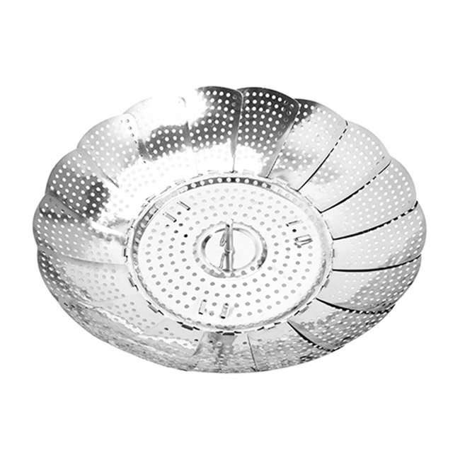 Vỉ hấp cách thủy inox gấp gọn tiện dụng - dụng cụ hấp tiện lợi phù hợp với nhiều size nối