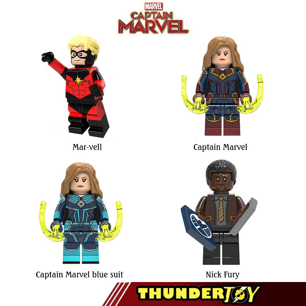[HCM]Đồ chơi lắp ráp Mini Figure nhân vật anh hùng Captain Marvel