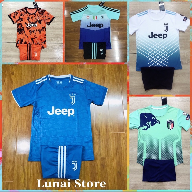Áo bóng đá trẻ em Juventus,bộ áo bóng đá vải Thun Thái cao cấp