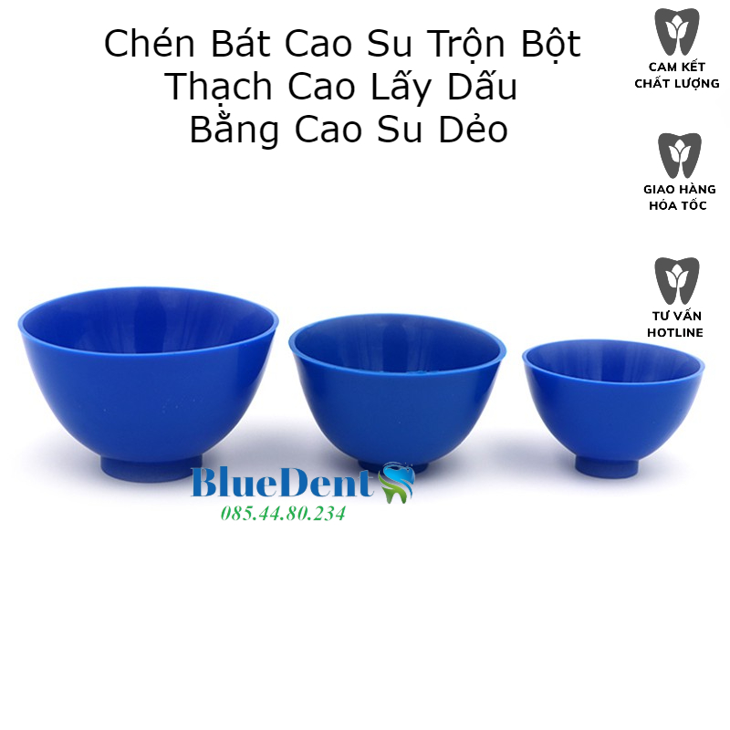 Chén / bát trộn thạch cao và alginate bằng cao su dẻo dai