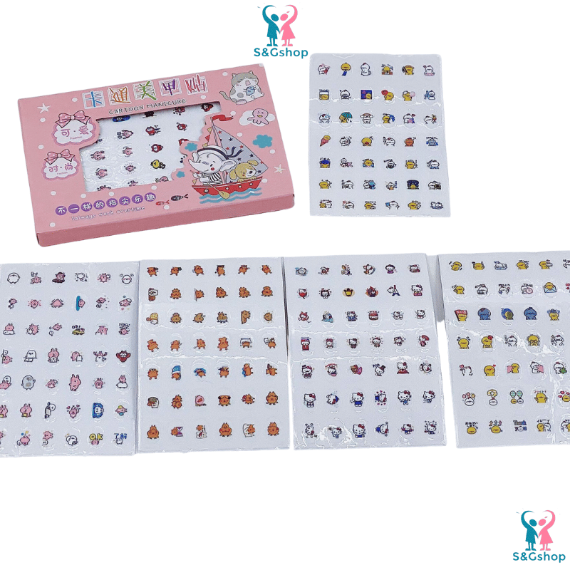 Sticker dán móng tay hộp 5 tờ cho bé