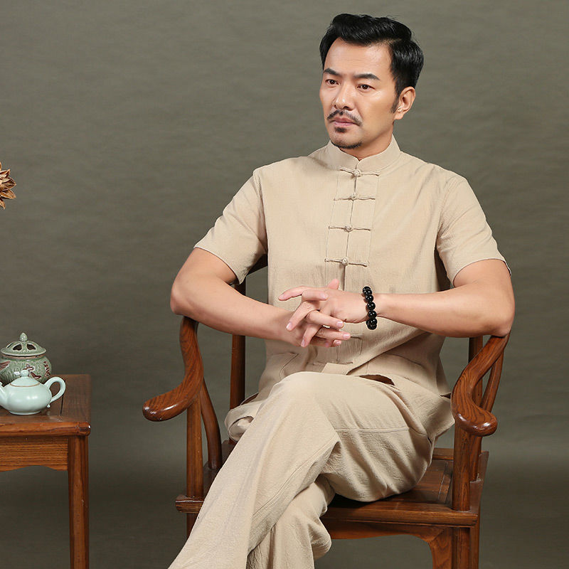 Bộ đũi tay ngắn trung niên, Phù hợp: Giao lưu, dạo phố, chùa chiền, mặc nhà...Chuẩn chất đũi tự nhiên 100%, dầy dặn, thoáng nhẹ, mềm mát, Nhìn là đẹp mặc là thích