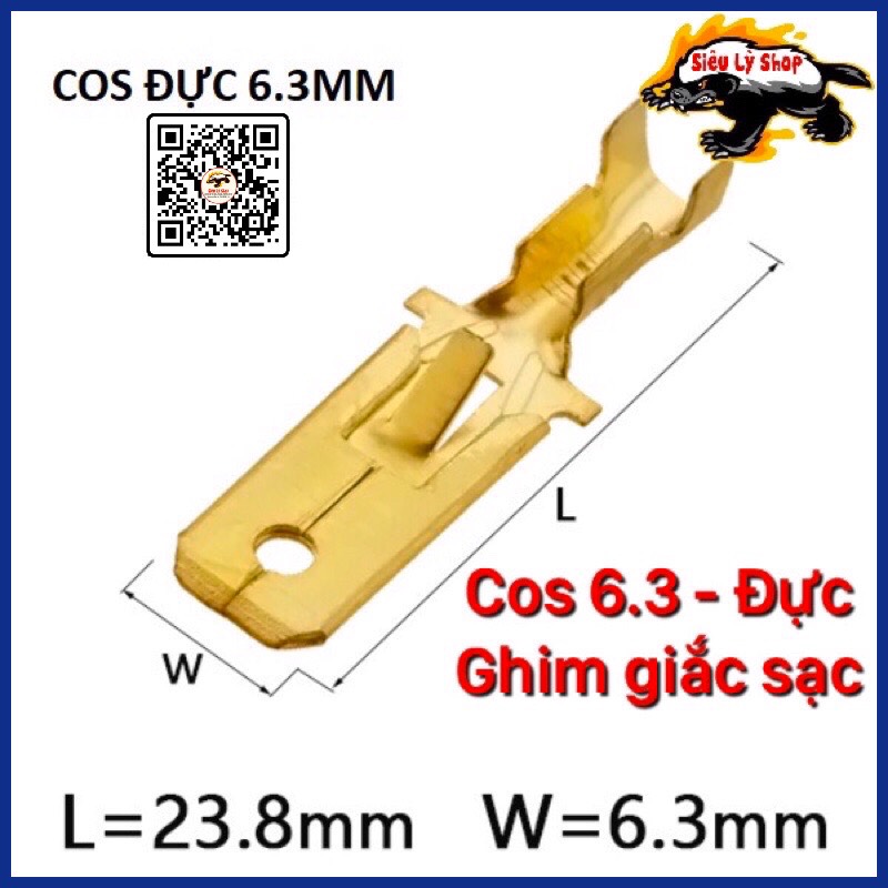 Giắc cos 6.3 - đực