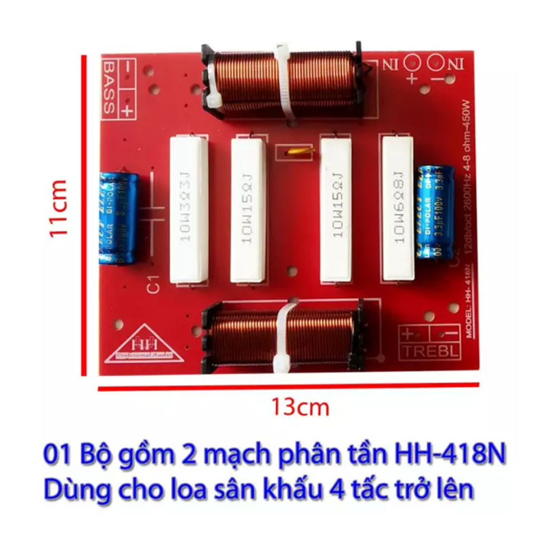 Combo 02 mạch phân tần công suất lớn dùng cho Loa Sân Khấu HH-418N. Phân định tần, Bảo vệ loa và chống hú hiệu quả