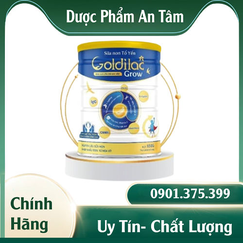 Combo 2 hộp sữa non tổ yến goldilac grow cho trẻ 0 đến 10 tuổi