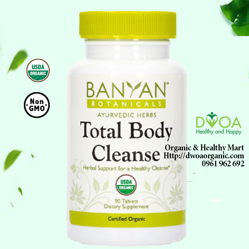 Viên thải độc toàn bộ cơ thể hữu cơ Total Body Cleanse Banyan botanicals