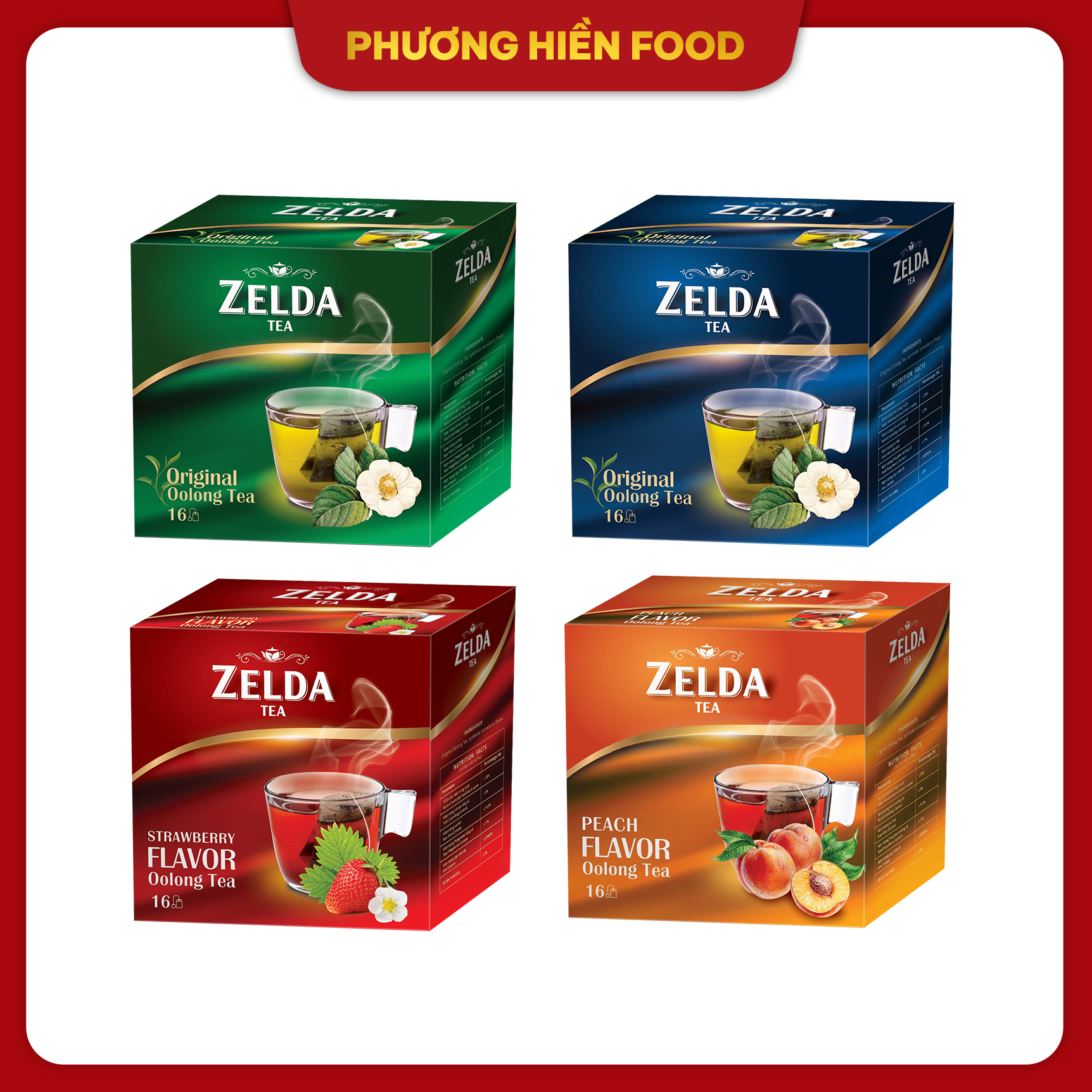 Trà olong hiệu zelda 32g túi lọc hộp giấy