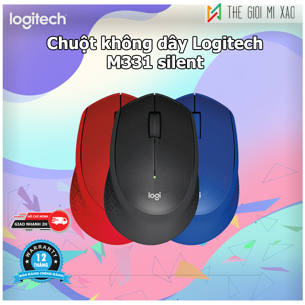 Hỏa tốc 2h | chuột không dây logitech wireless mouse m331 silent - chế độ chống ồn | 1000 dpi | không dây 2.4ghz | cảm biến quang - bảo hành chính hãng 12 tháng