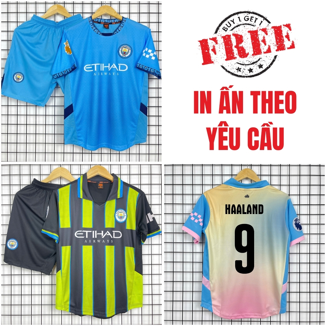 Quần Áo Đá Bóng Đồ Đá Banh Câu Lạc Bộ MAN CITY HOT 2025 Thun Mè Thể Thao Cao Cấp - Free In Ấn