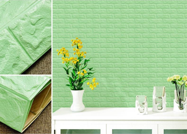 Combo 10 Miếng xốp dán tường giả gạch 3D phong cách Hàn Quốc - khổ