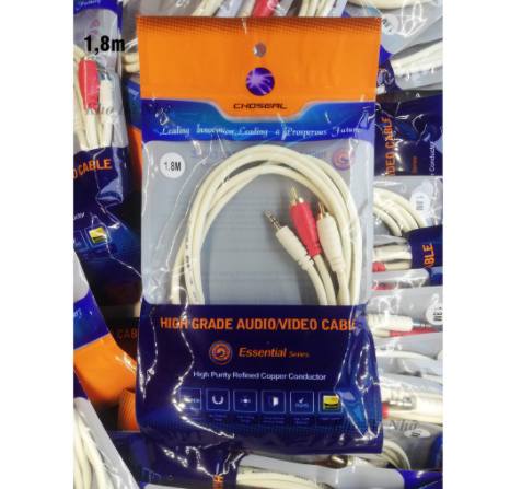 Dây 1 đầu 3.5 ra 2 av chính hãng choseal.