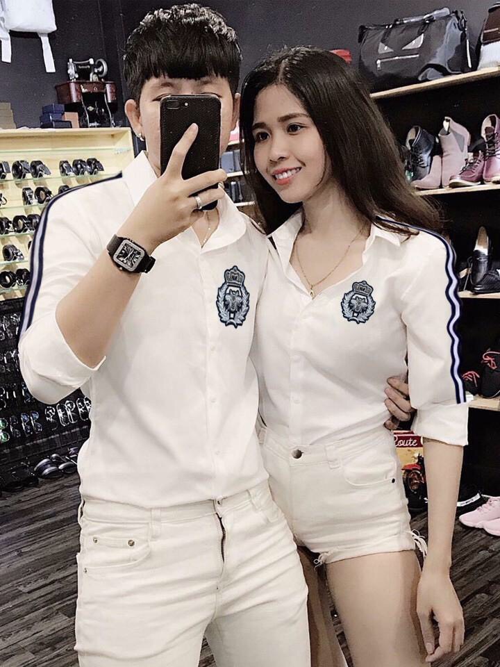 Áo sơ mi nam in logo cực ngầu pu09