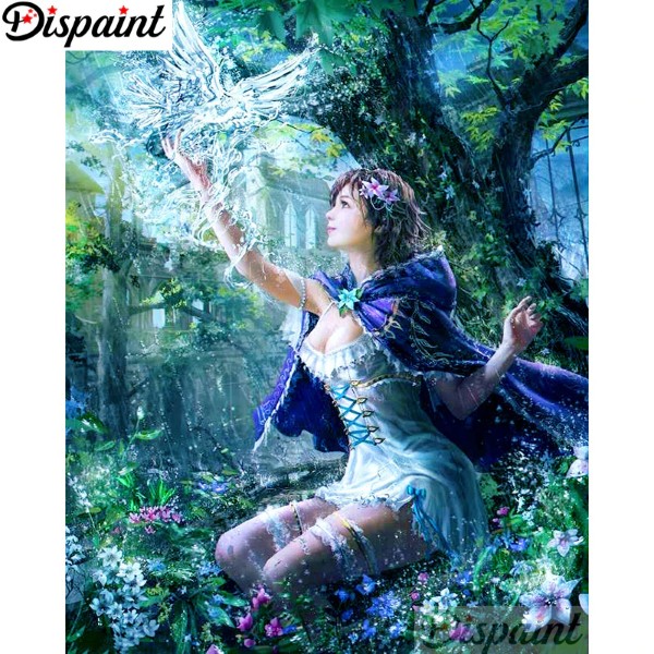 Tranh đính đá nàng thơ - chưa đính- tự làm-tự hoàn thành