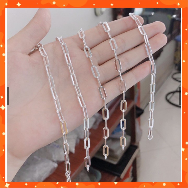 Lắc tay xích bạc nữ | Vòng tay xích bạc ta nguyên chất | Vòng tay bạc nữ.thiết kế dạng xích bắt mắt, thời trang, bảo hành trọn đời không phai
